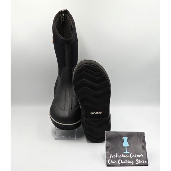 Bogs Youth Black Classic II Solid Waterproof Insulated Rain Snow Boots Sz 4 2915 - Picture 4 of 16